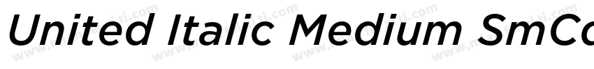 United Italic Medium SmCd Regular字体转换